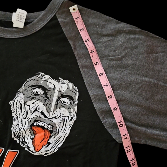 KISS/HORROR Mashup Baseball Tee - Picture 5 of 7